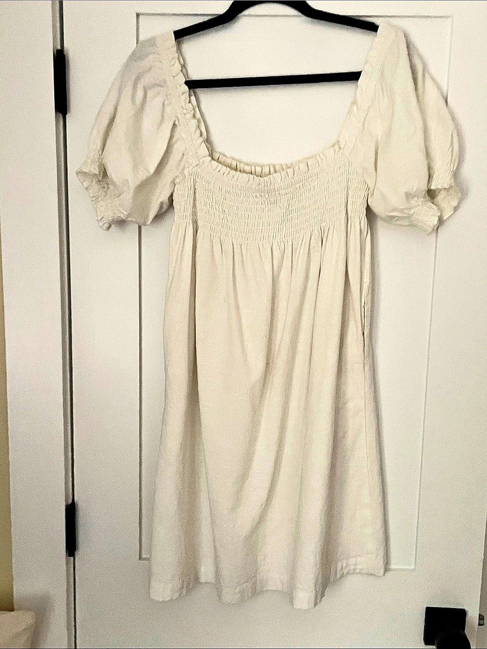 Cream Puff Sleeve Mini Dress Like New